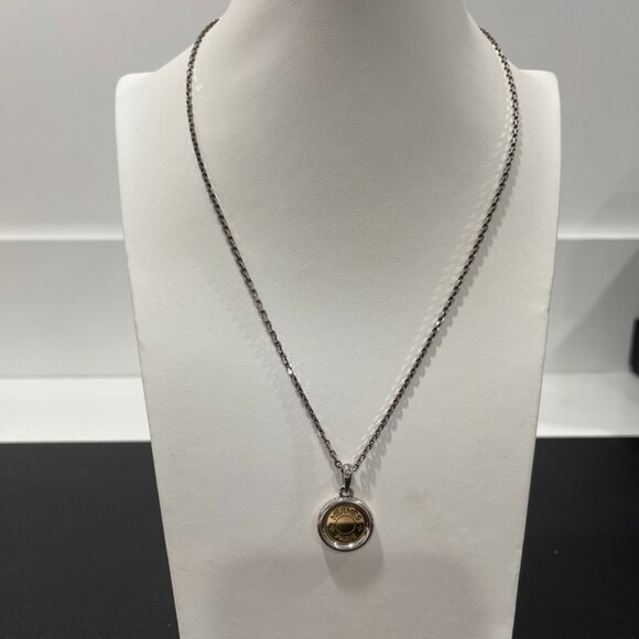 Hermes Sterling Silver & 18K Gold Pendant Necklace (2239) - Picture 1 of 5